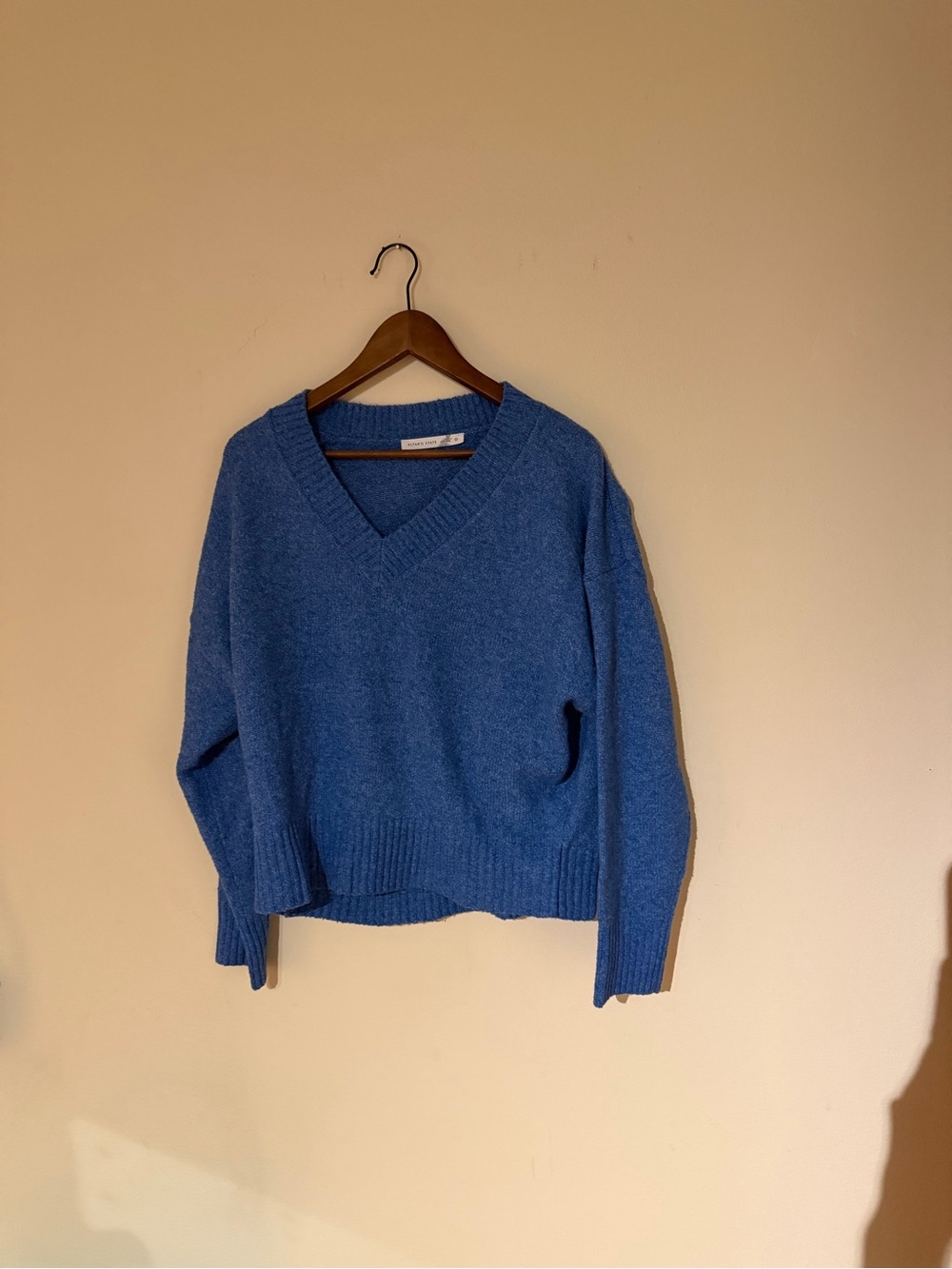 Altar'd State Dusty Blue V-Neck Sweater